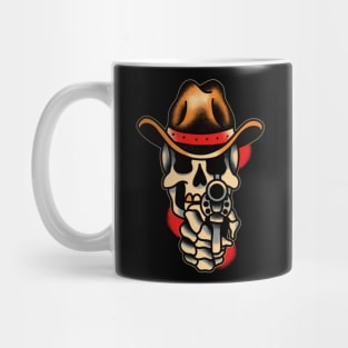 Cowboy skull with gun Mug